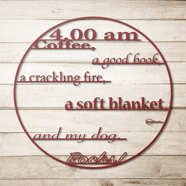 4am.Rocks - Metal wall clock